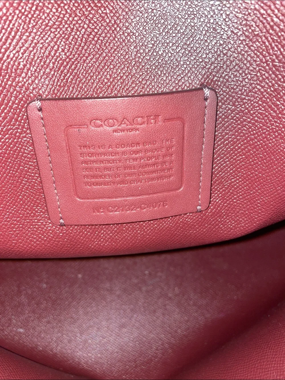 Coach Beige Signature Tote with Pink Handles